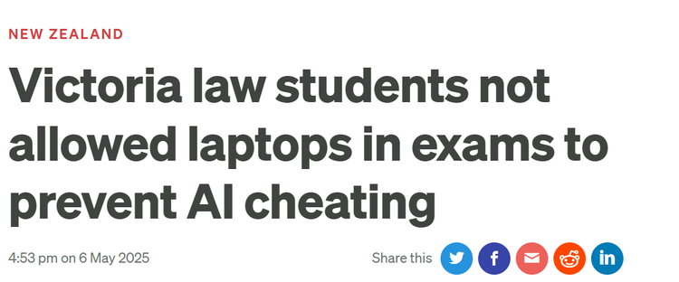 If the answer is 'handwritten exam's' they are not asking the right questions.